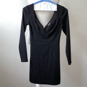 Express Black Shimmer Mini Dress